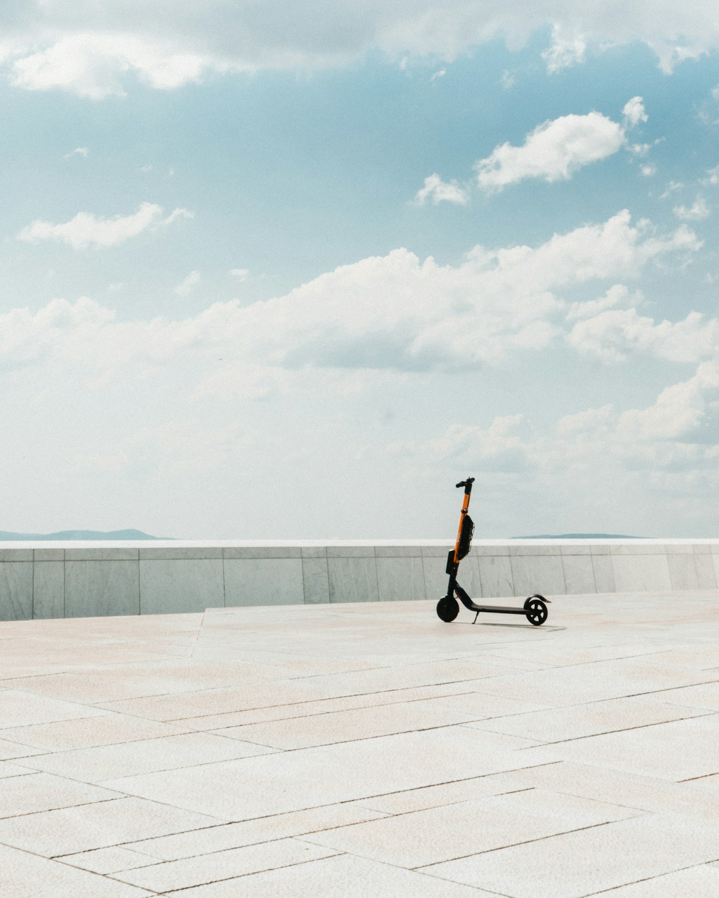 A parked scooter